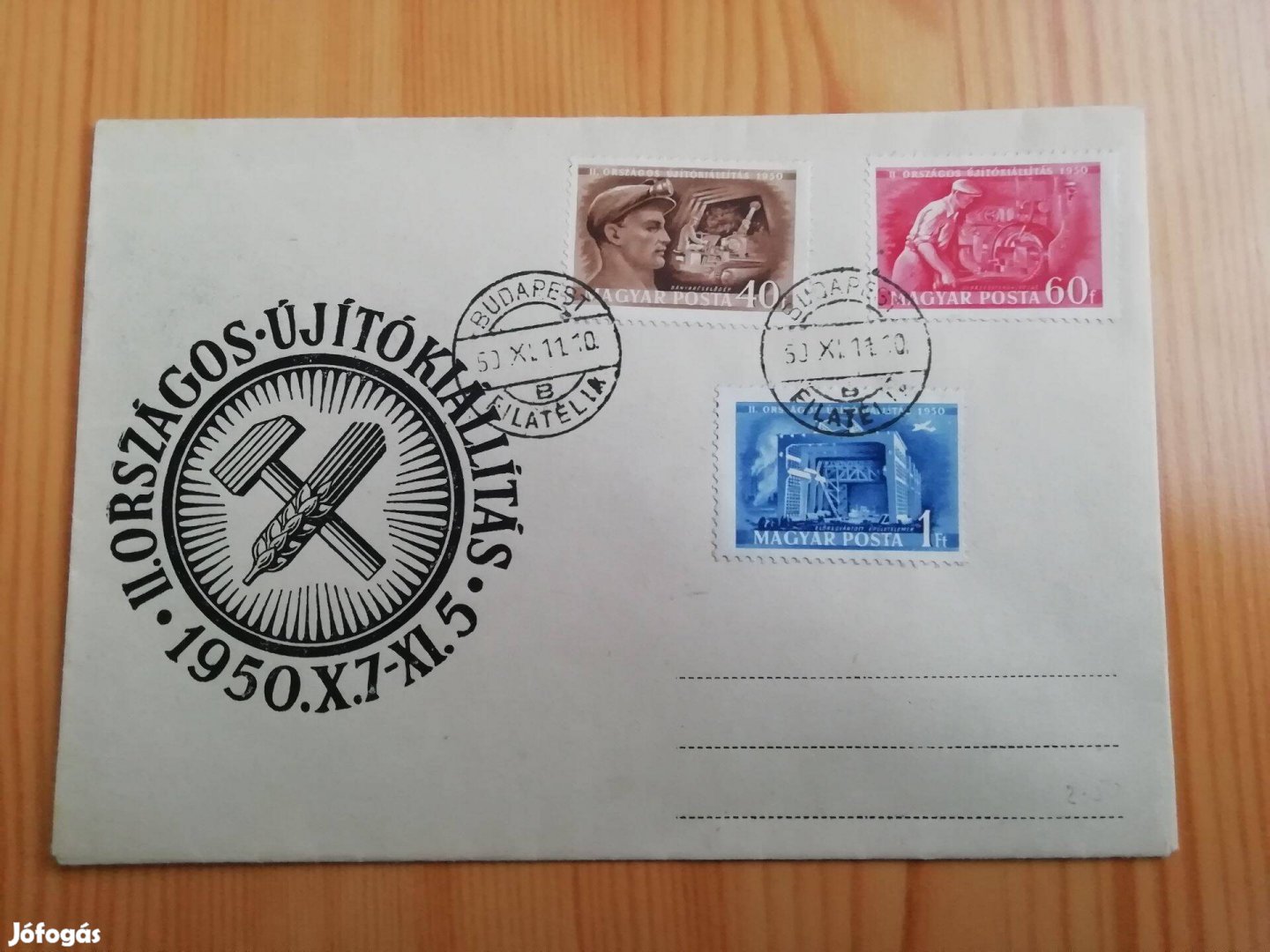 Régi FDC 1950-es Újítók