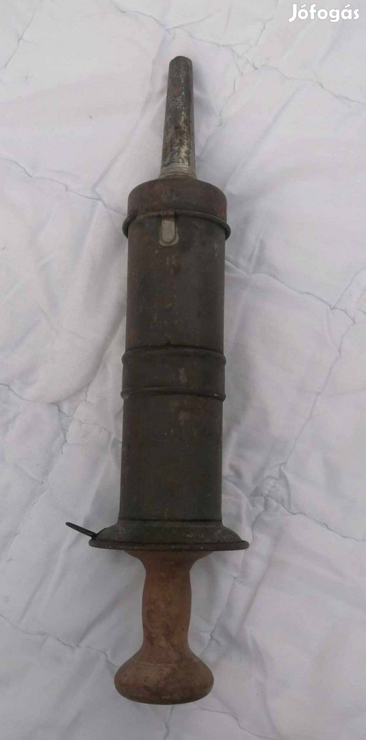 Régi Fém Fa Hurkatöltő Kolbásztöltő