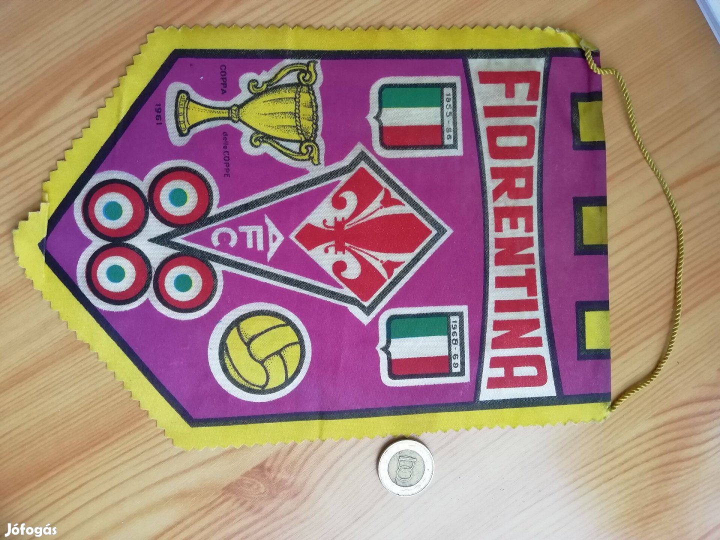 Régi Fiorentina Foci sport club aztali zászló