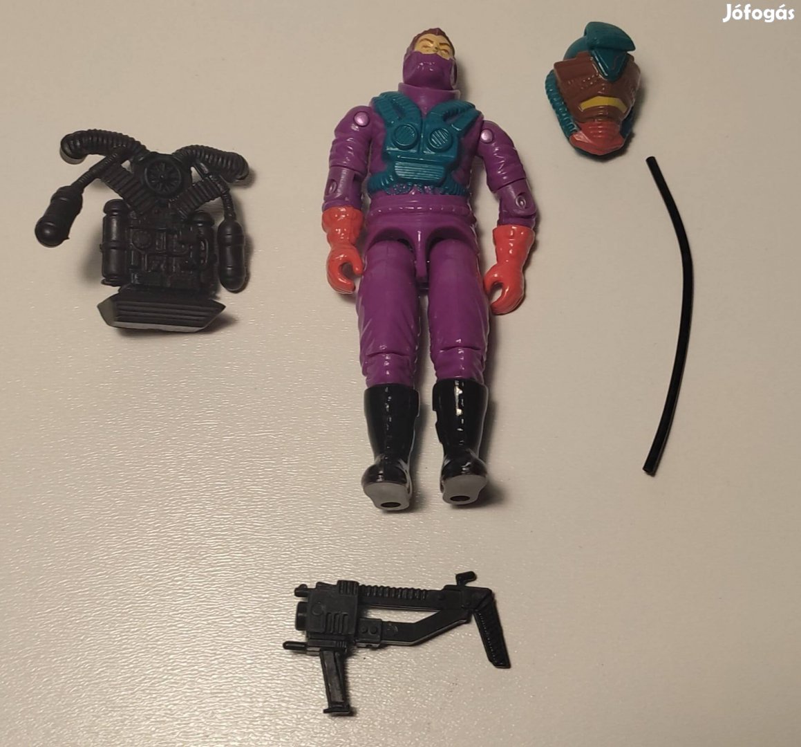 Régi G.I.Joe Cobra Toxo-Viper  figura teljes kiegészítőkkel