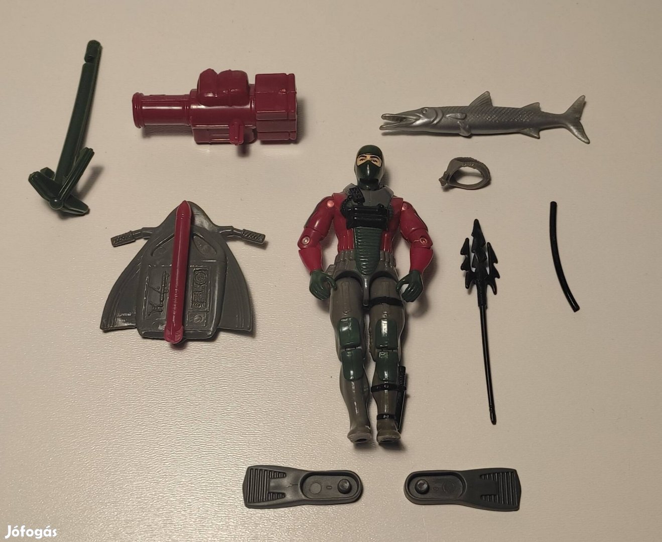 Régi G.I.Joe Undertow figura teljes kiegészítőkkel, szép állapotban