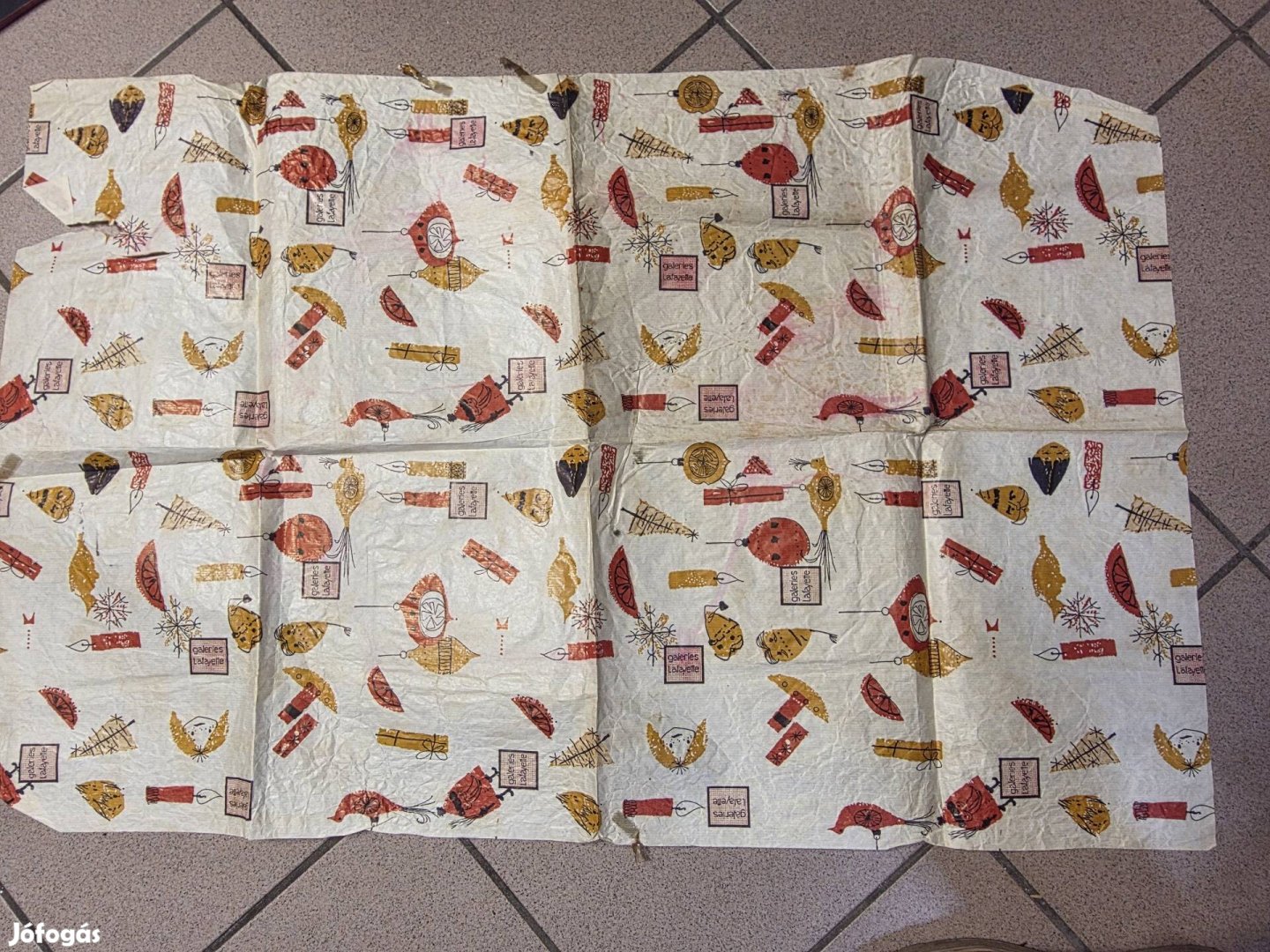 Régi Galeries Lafayette csomagolopapir 30 as évek