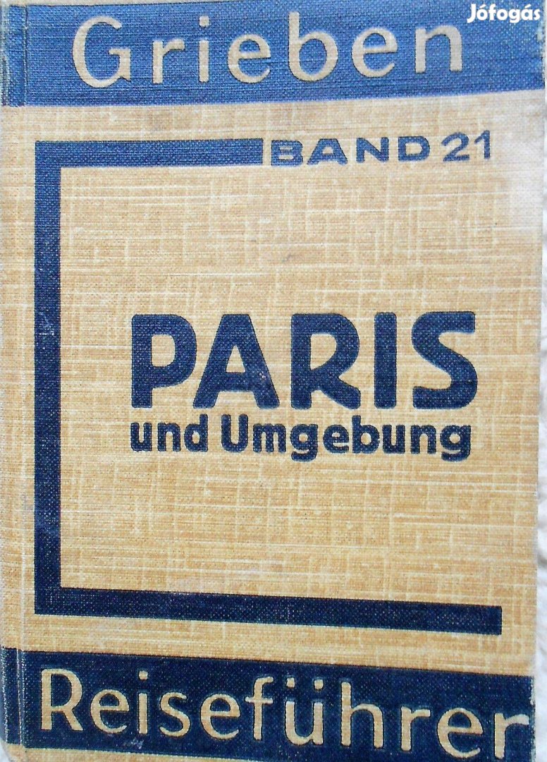 Régi Grieben Párizs utikönyv 1938 térkép német