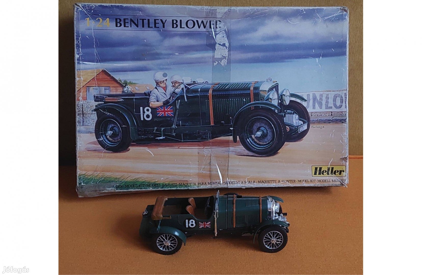 Régi Heller Bentley Blower Műanyag Autó Kocsi modell makett
