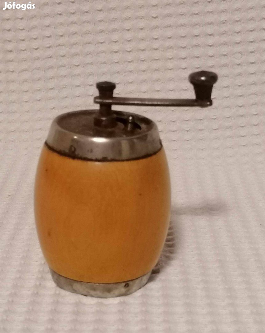 Régi Hordó Formájú Natúr Fa Barna Kis Bors Őrlő