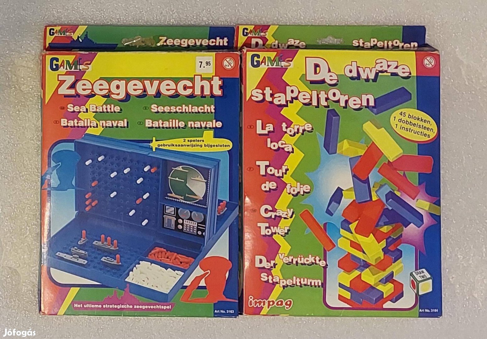 Régi Jenga Dzsenga és Torpedo társasjáték