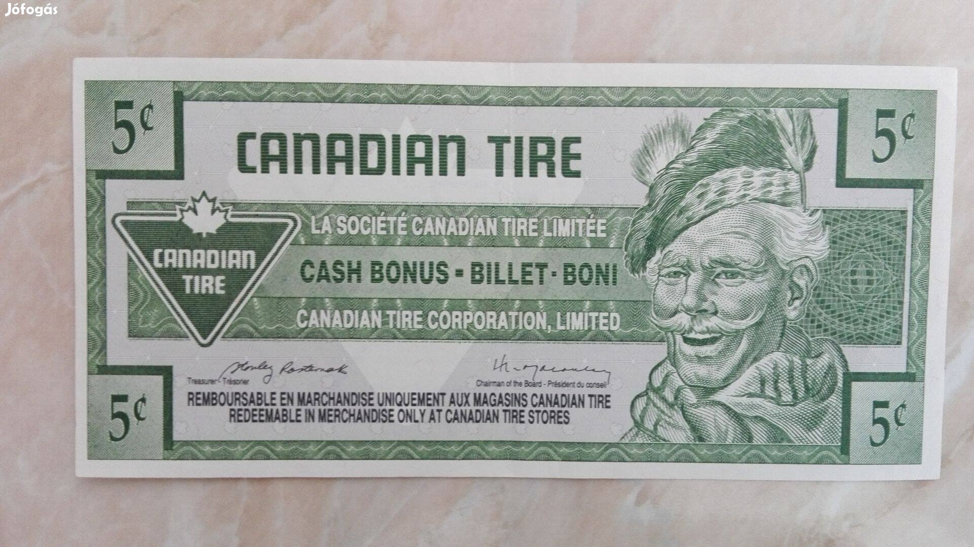 Régi Kanadai 5 centes bon pénz