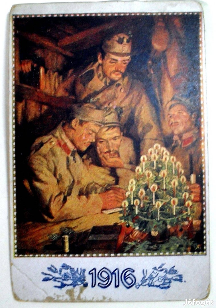 Régi Karácsonyi képeslap. Feladva 1917