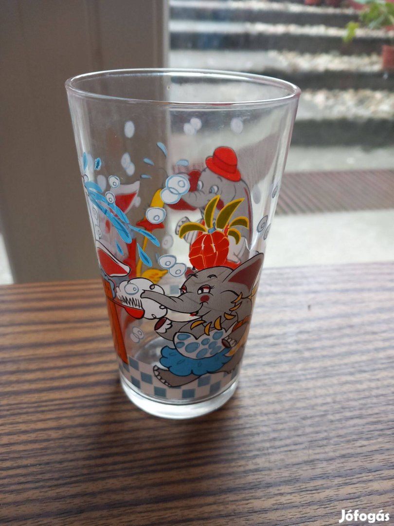 Régi Koch gyerek üvegpohár 2 dl-es