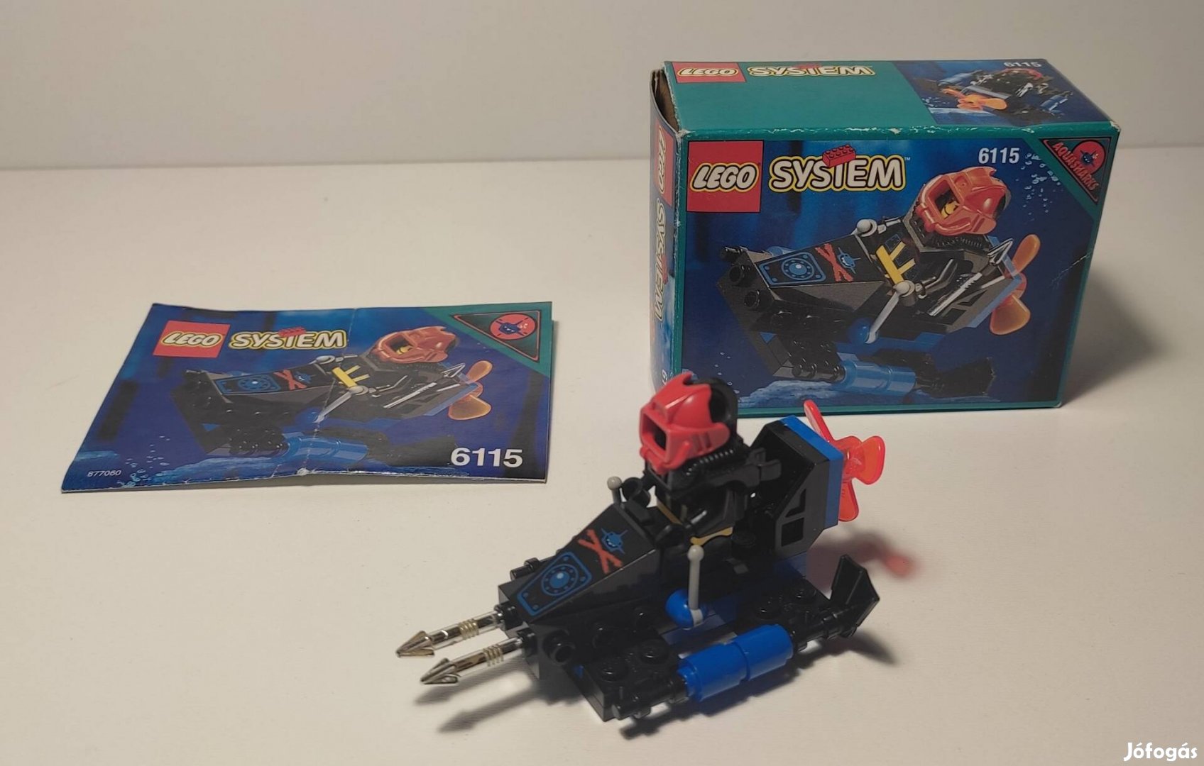 Régi LEGO Aquazone: Shark Scout (6115), teljes szett+doboz