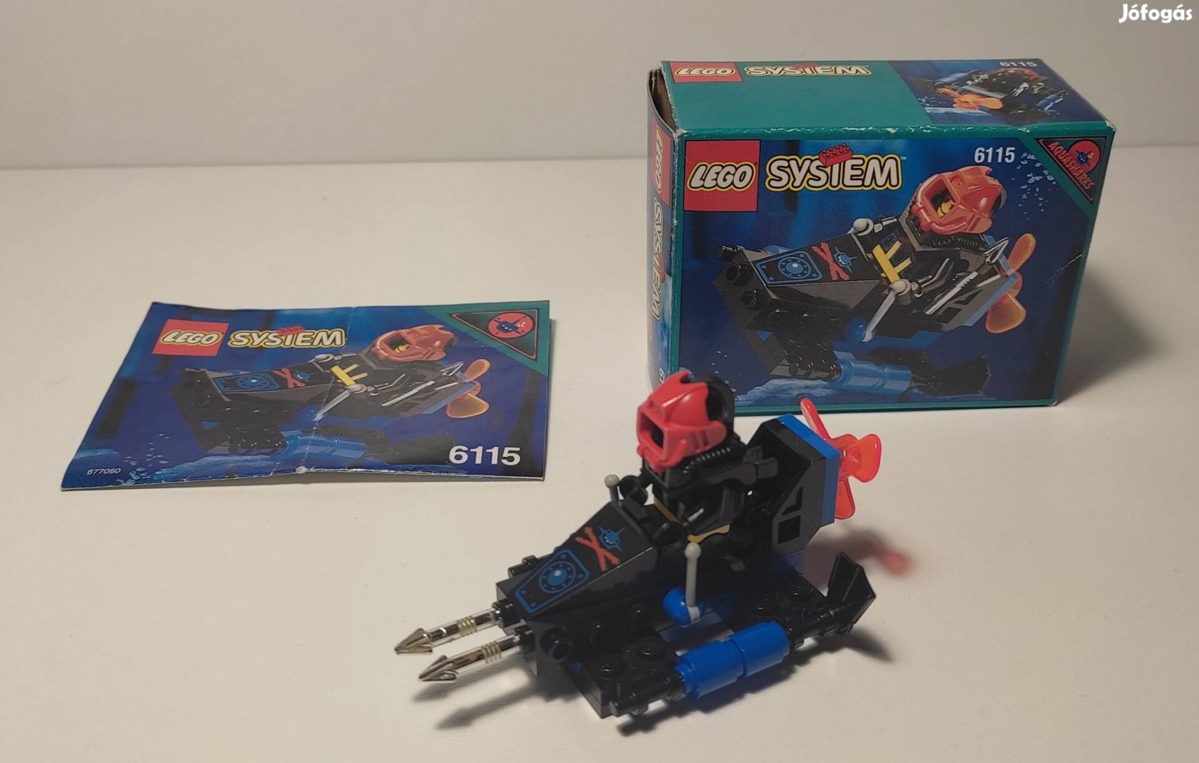 Régi LEGO Aquazone: Shark Scout (6115), teljes szett+doboz+építési