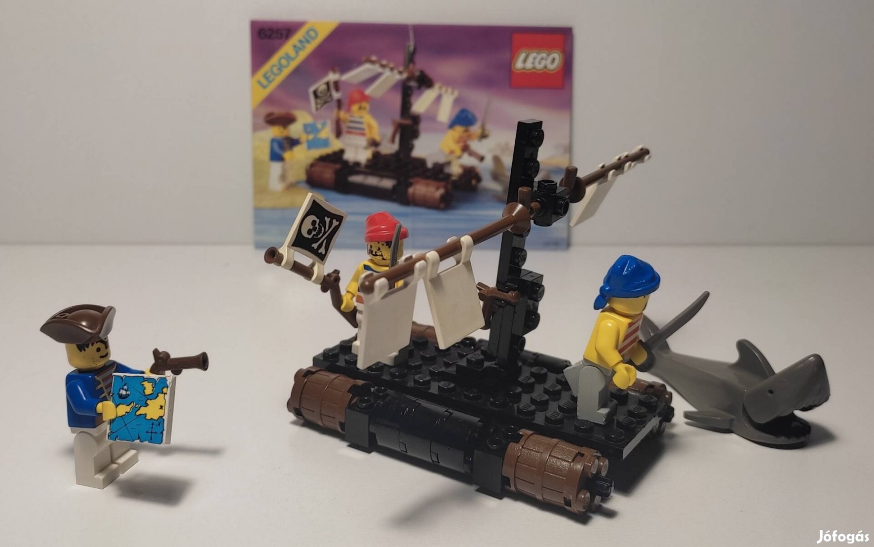 Régi LEGO Pirates: Castaway's Raft (6257) teljes szett+ útmutató