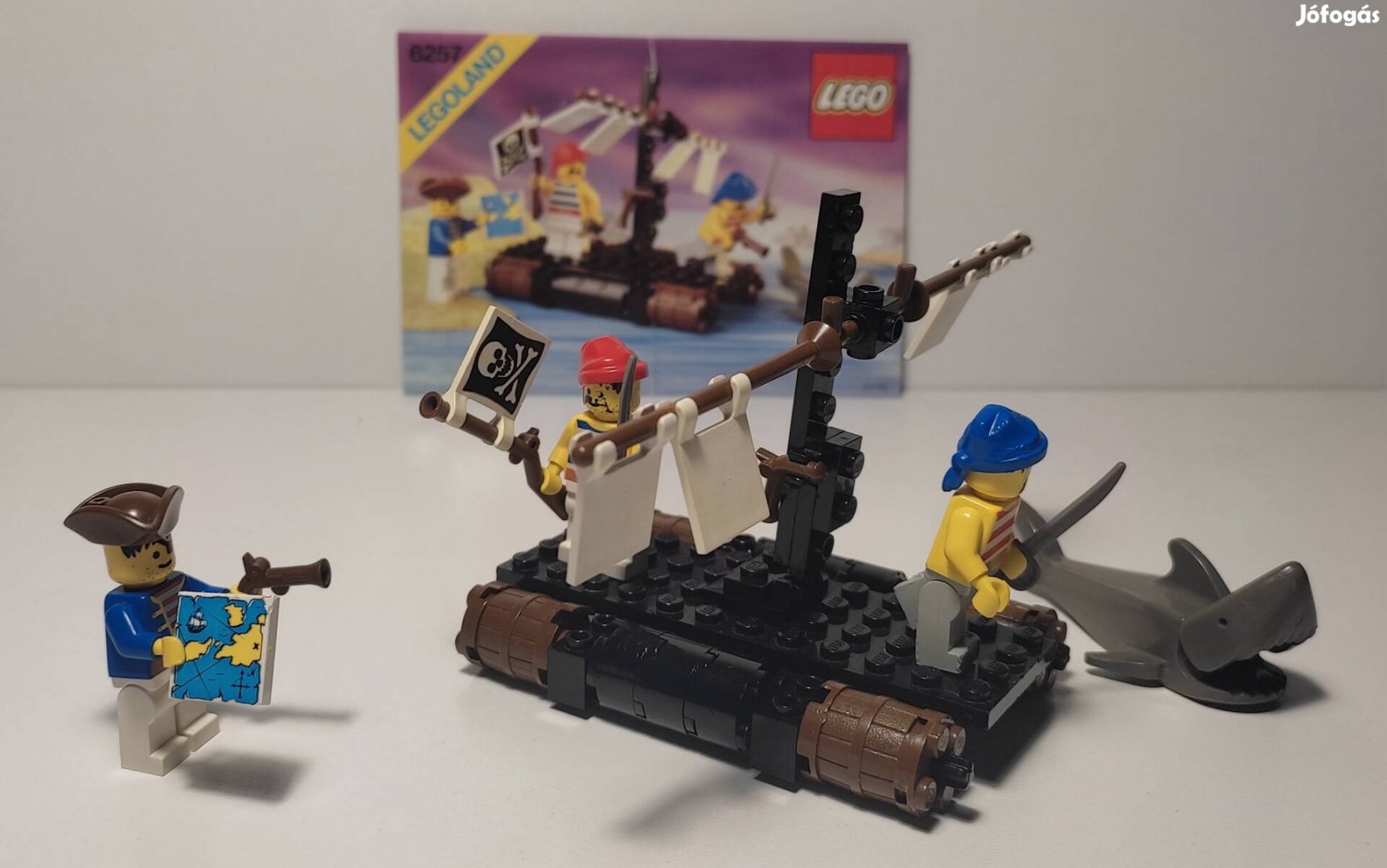 Régi LEGO Pirates: Castaway's Raft (6257) teljes szett+építési