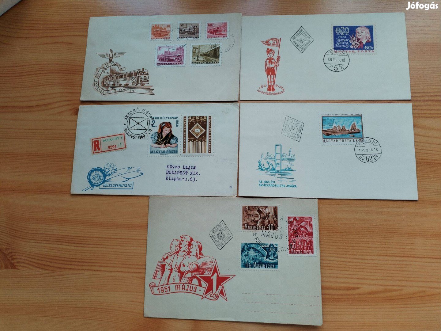 Régi Magyar FDC 5 db