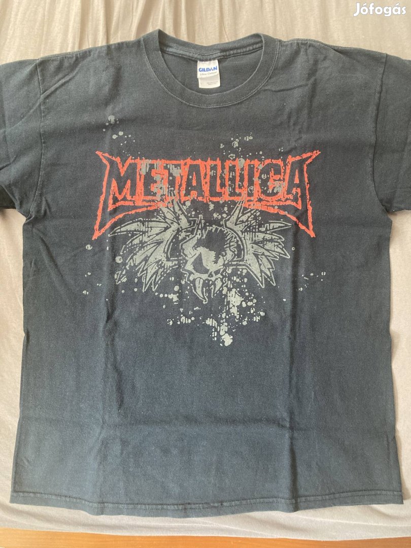 Régi Metallica koponyás rock metal póló eredeti L Gildan