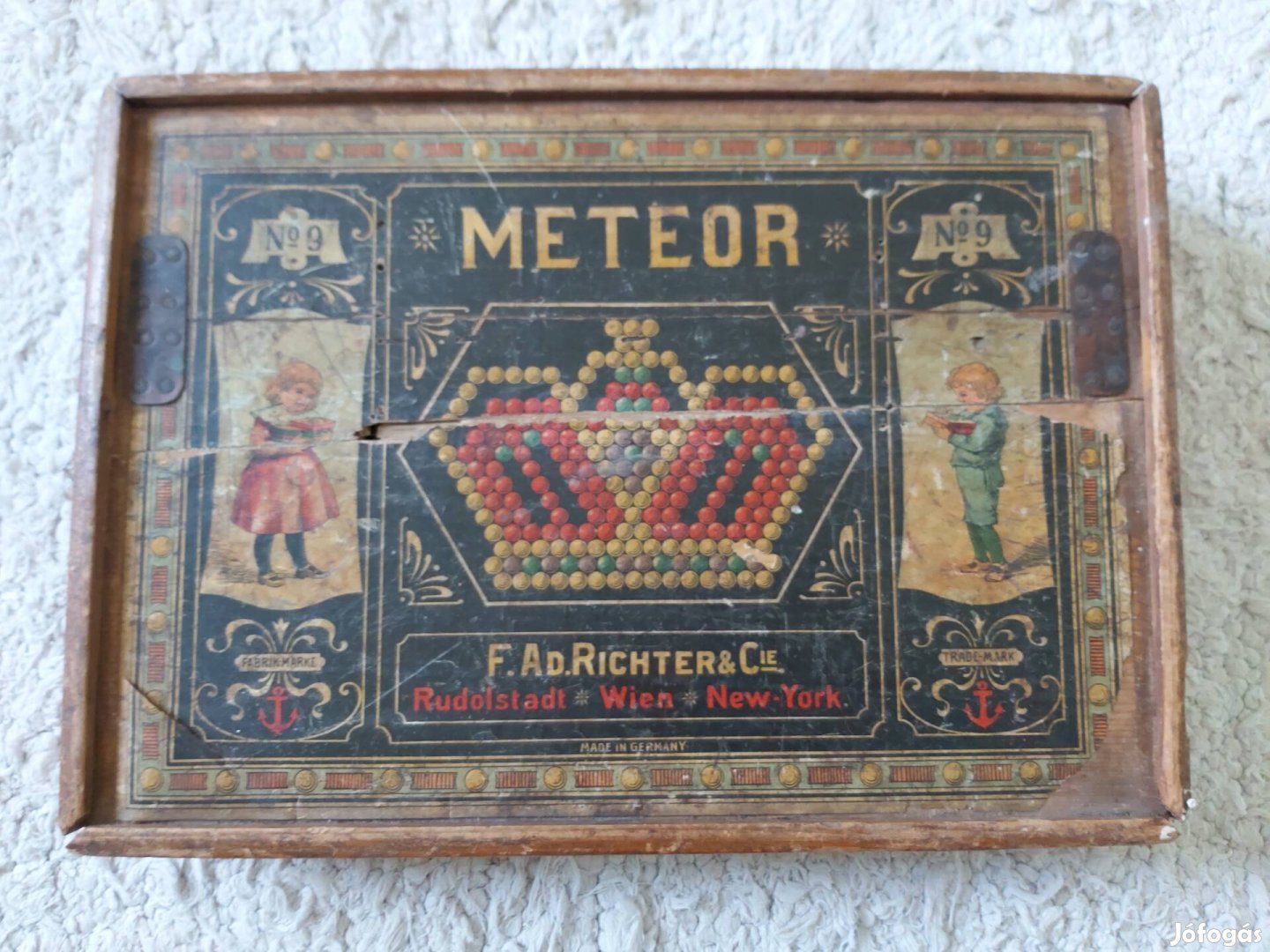 Régi Meteor F.Ad Gyöngydoboz 1900 évekből