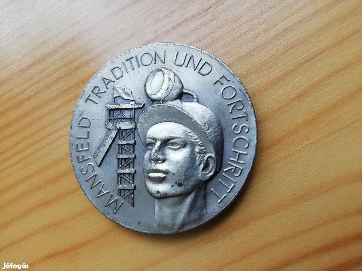 Régi Német Bányász emlékérem szép db