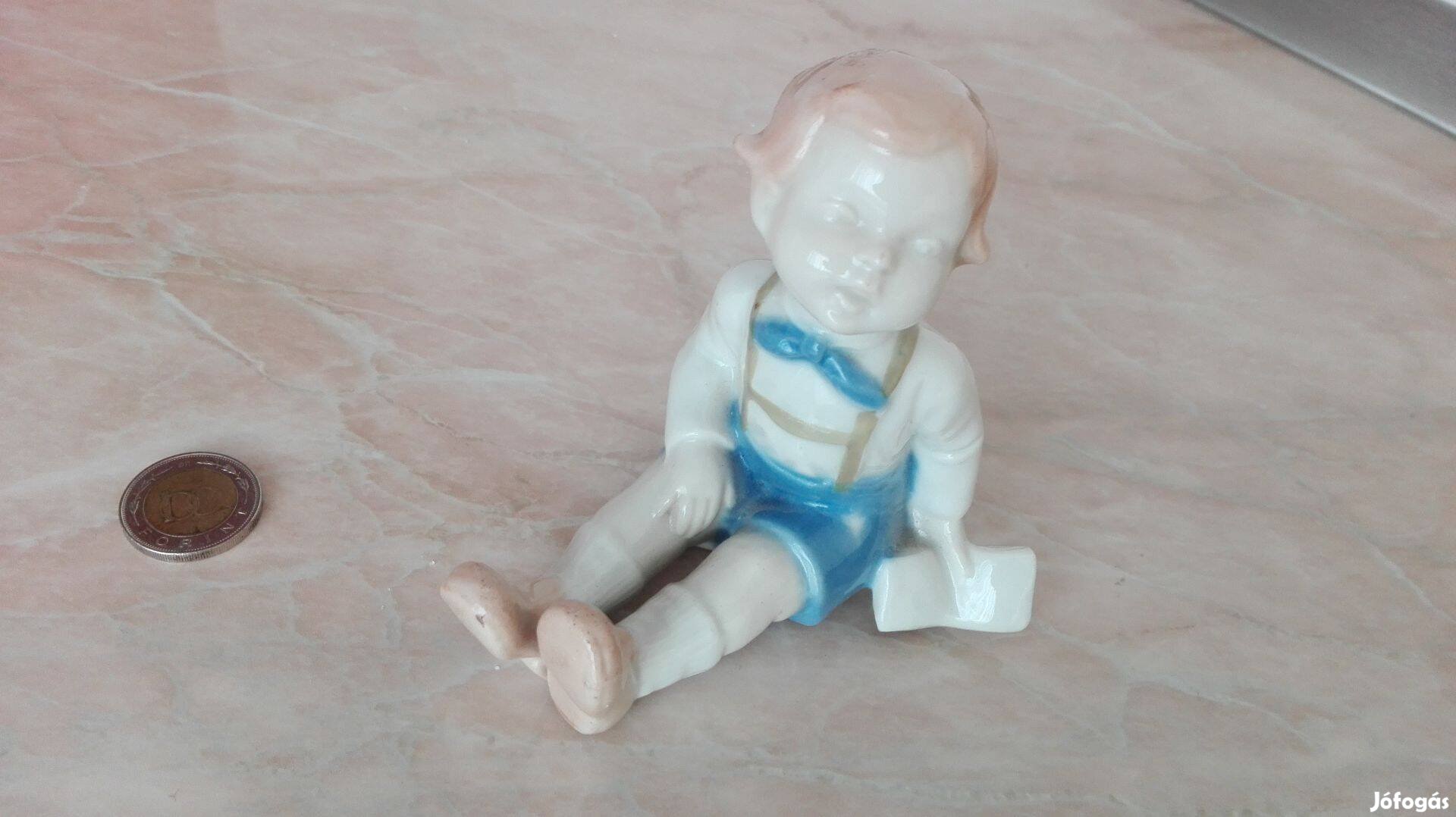 Régi Német porcelán kisfiú