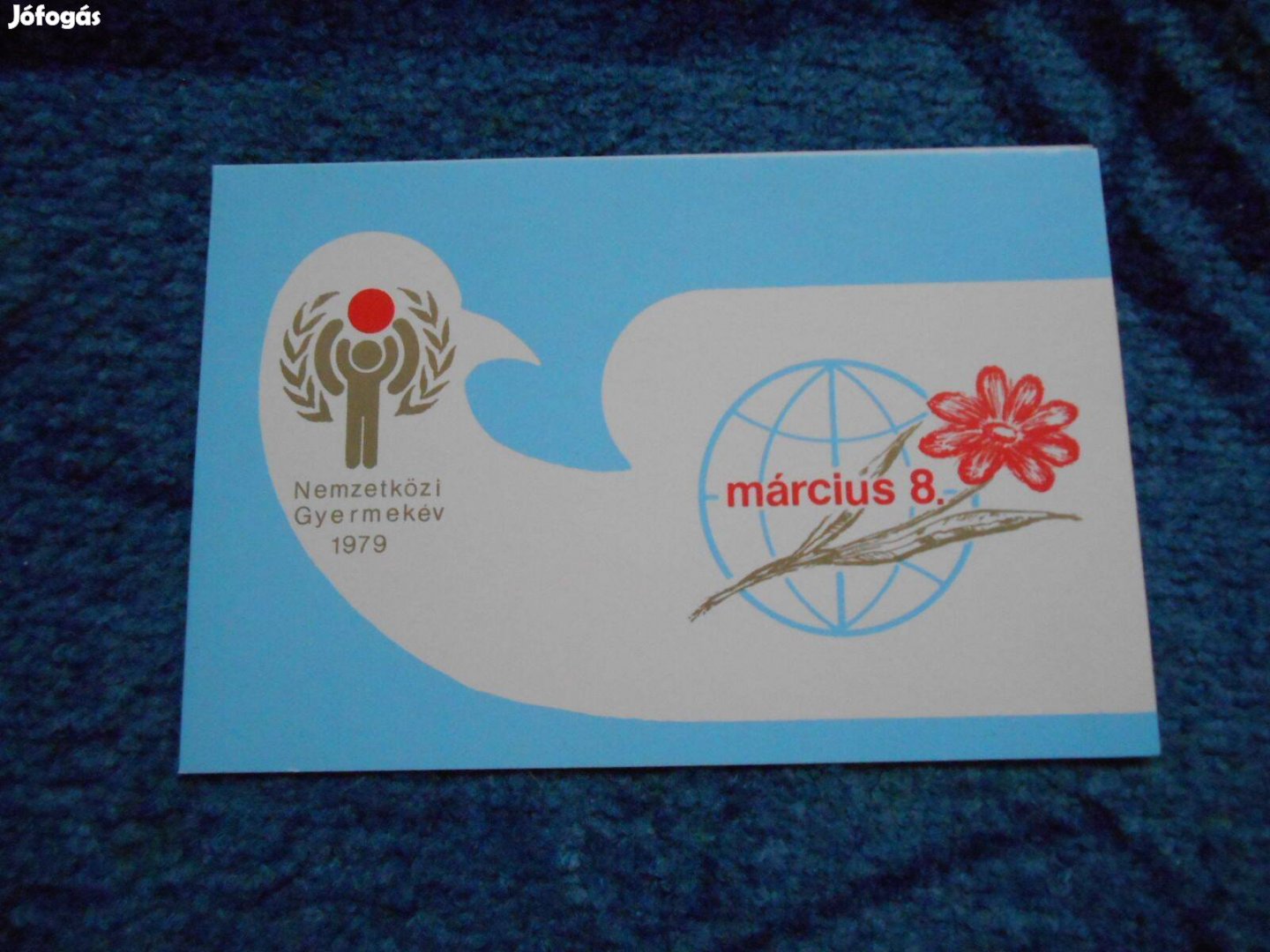 Régi Nőnap-gyerekév emléklap