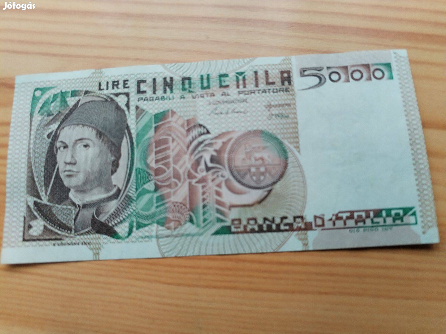 Régi Olasz papírbénz 5000 Líra