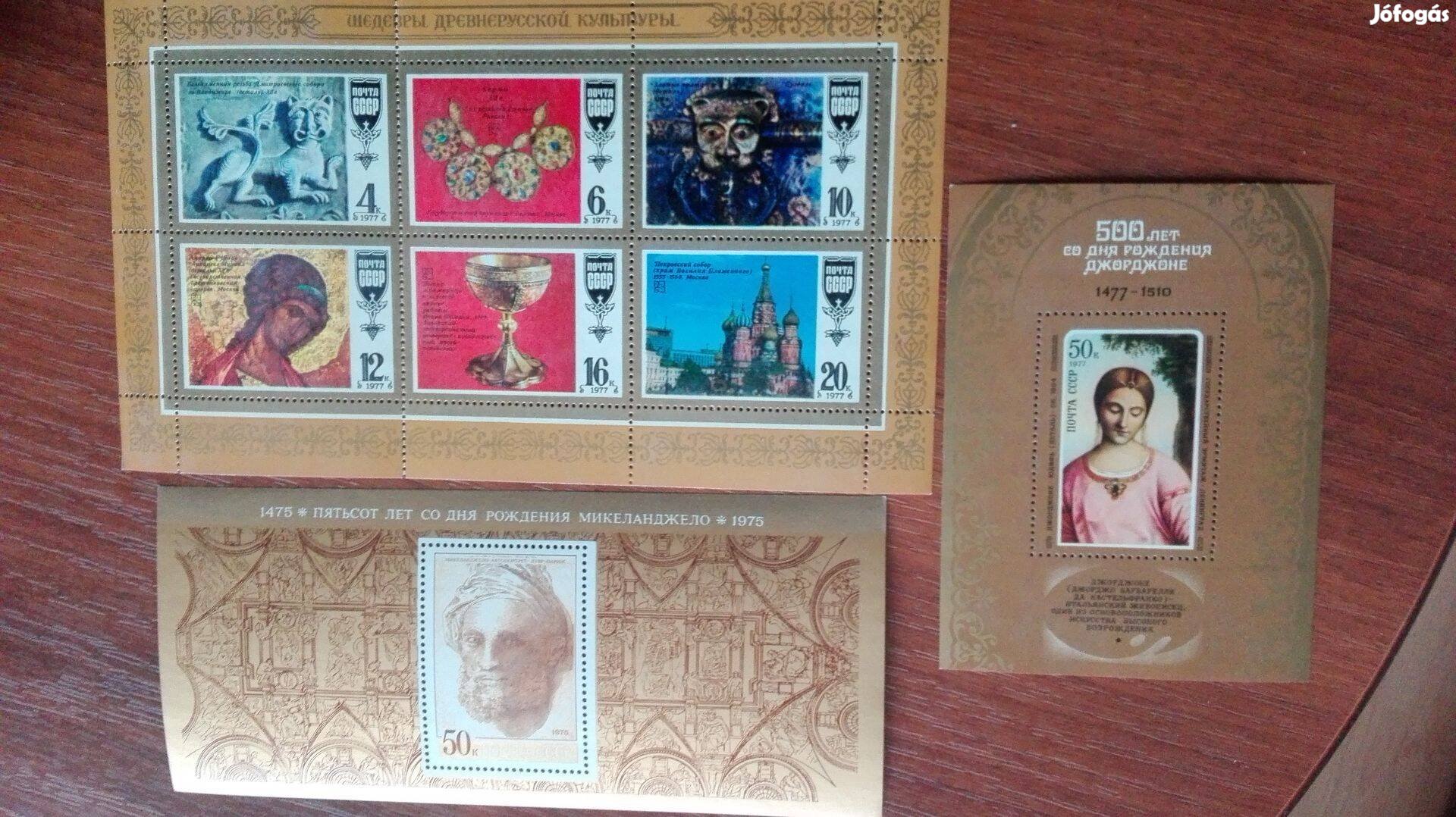 Régi Orosz bélyegek 3 db