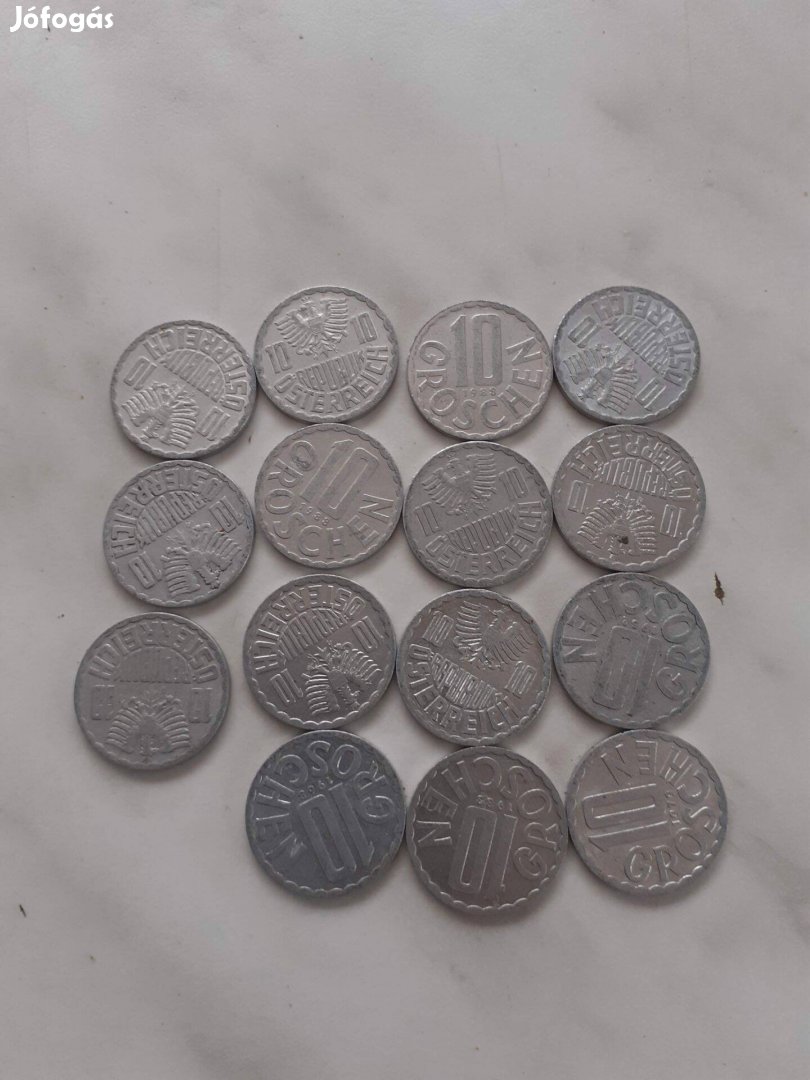 Régi Osztrák fém gröschen, Svájci 10rapen egybe ami a