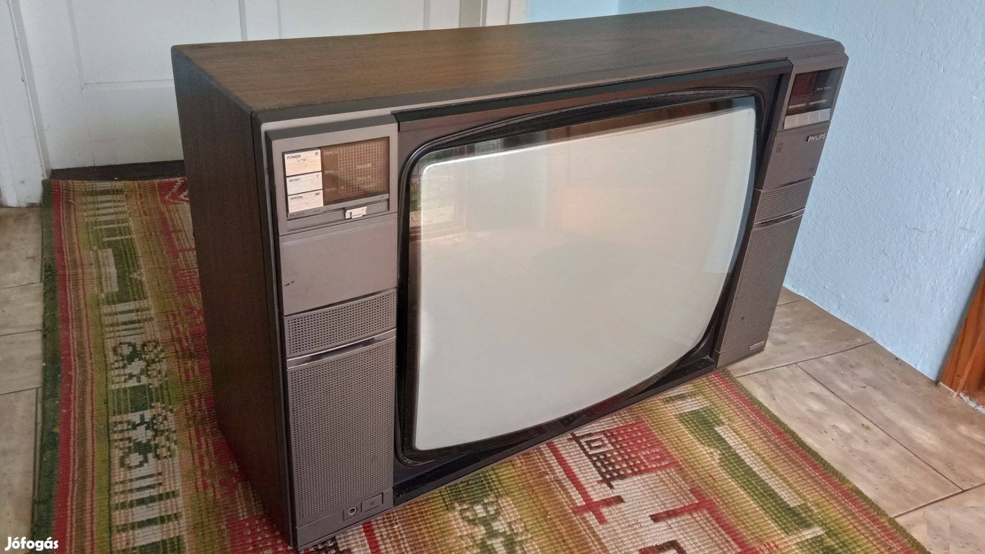 Régi Philips színes stereo sztereó tv tévé 57 cm átmérő