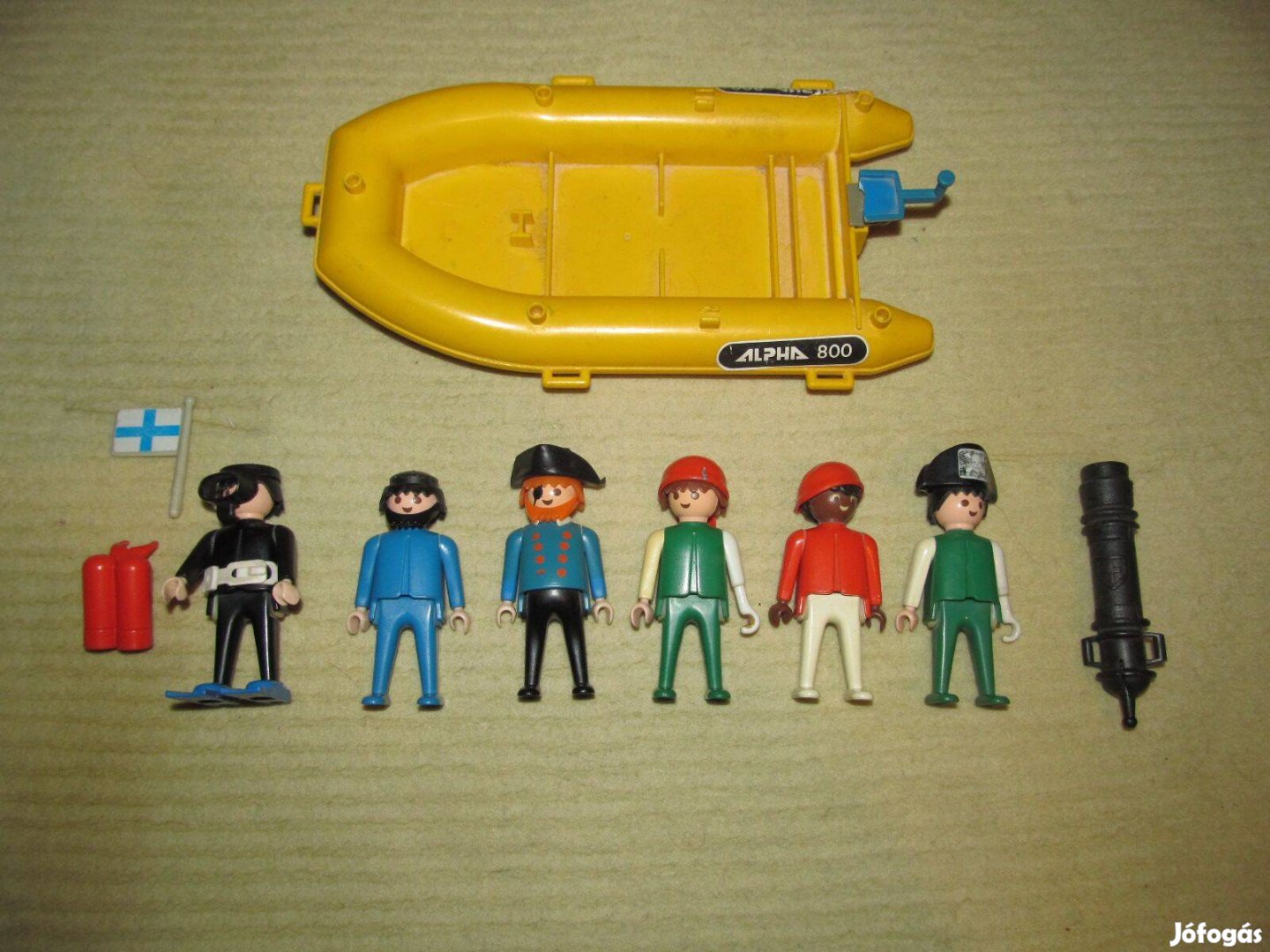 Régi Playmobil búvár és kalóz figura kupac egyben