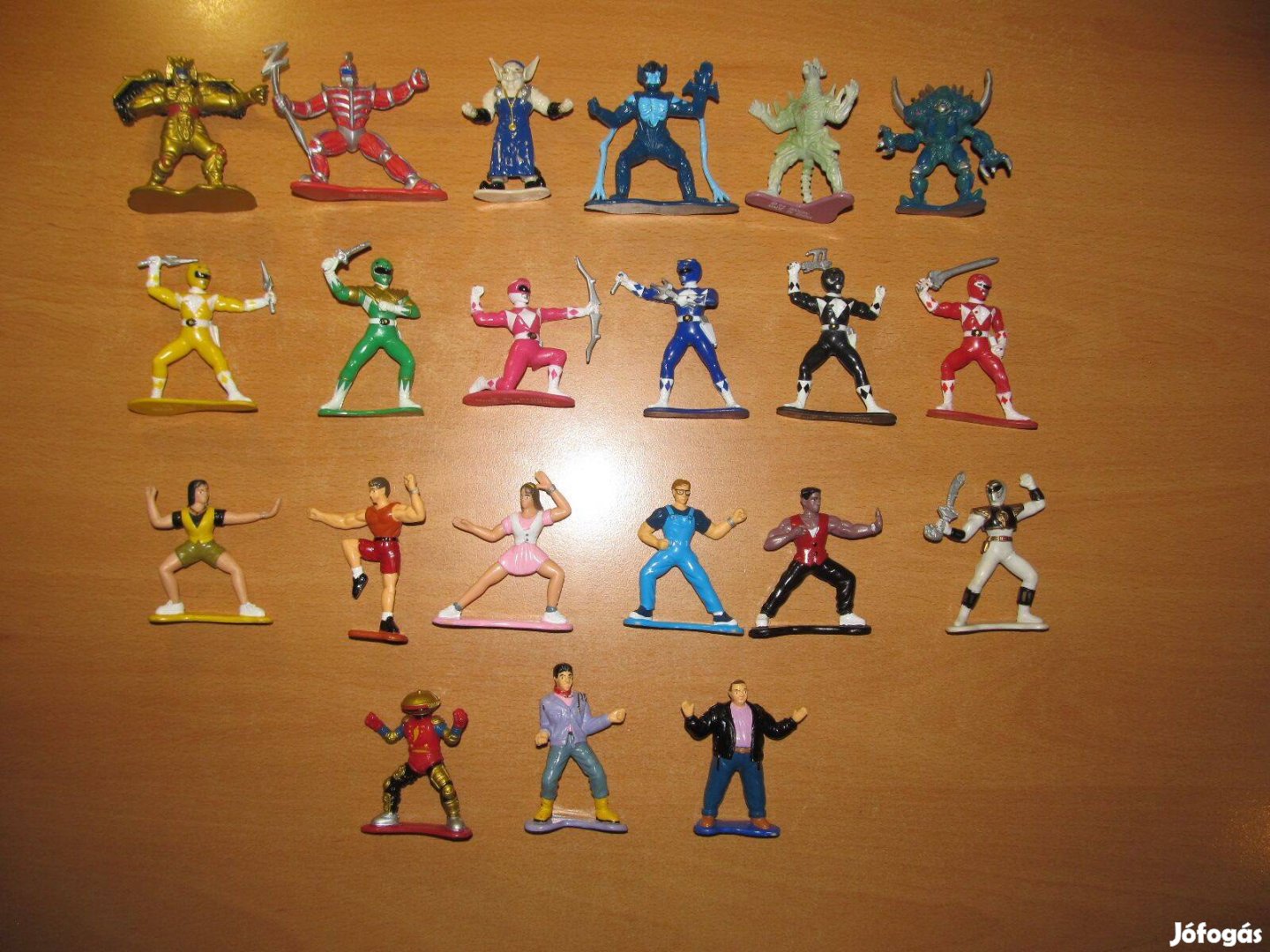 Régi Power Rangers gyűjthető mini figura kupac (Bandai, 1994)