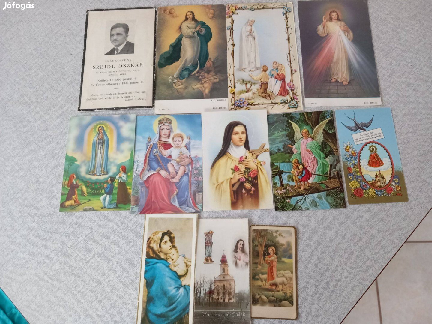 Régi Rókai Kat szentképek 12db csomagba némelyik az atya
