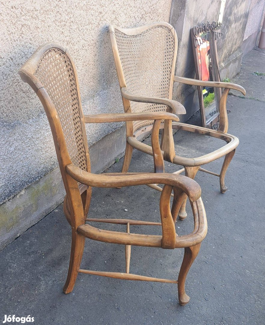 Régi,Thonet jellegű karfás fotel párban