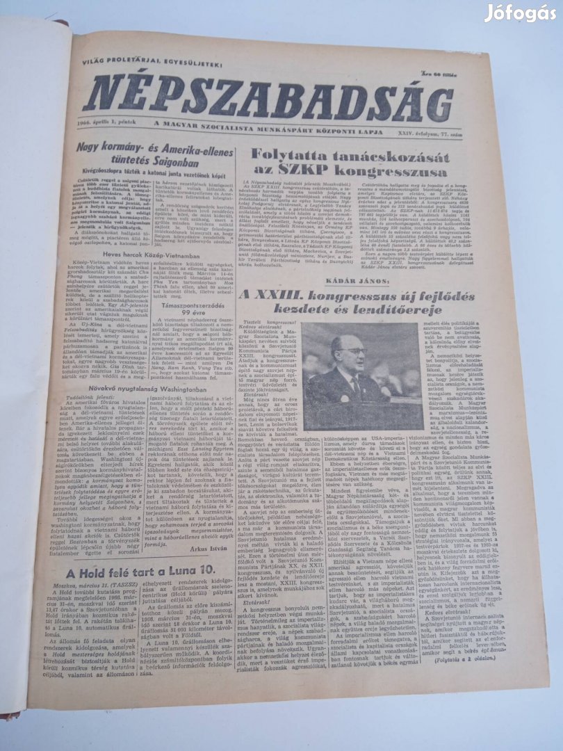 Régi Újság Dosszié -Népszabadság 1966 