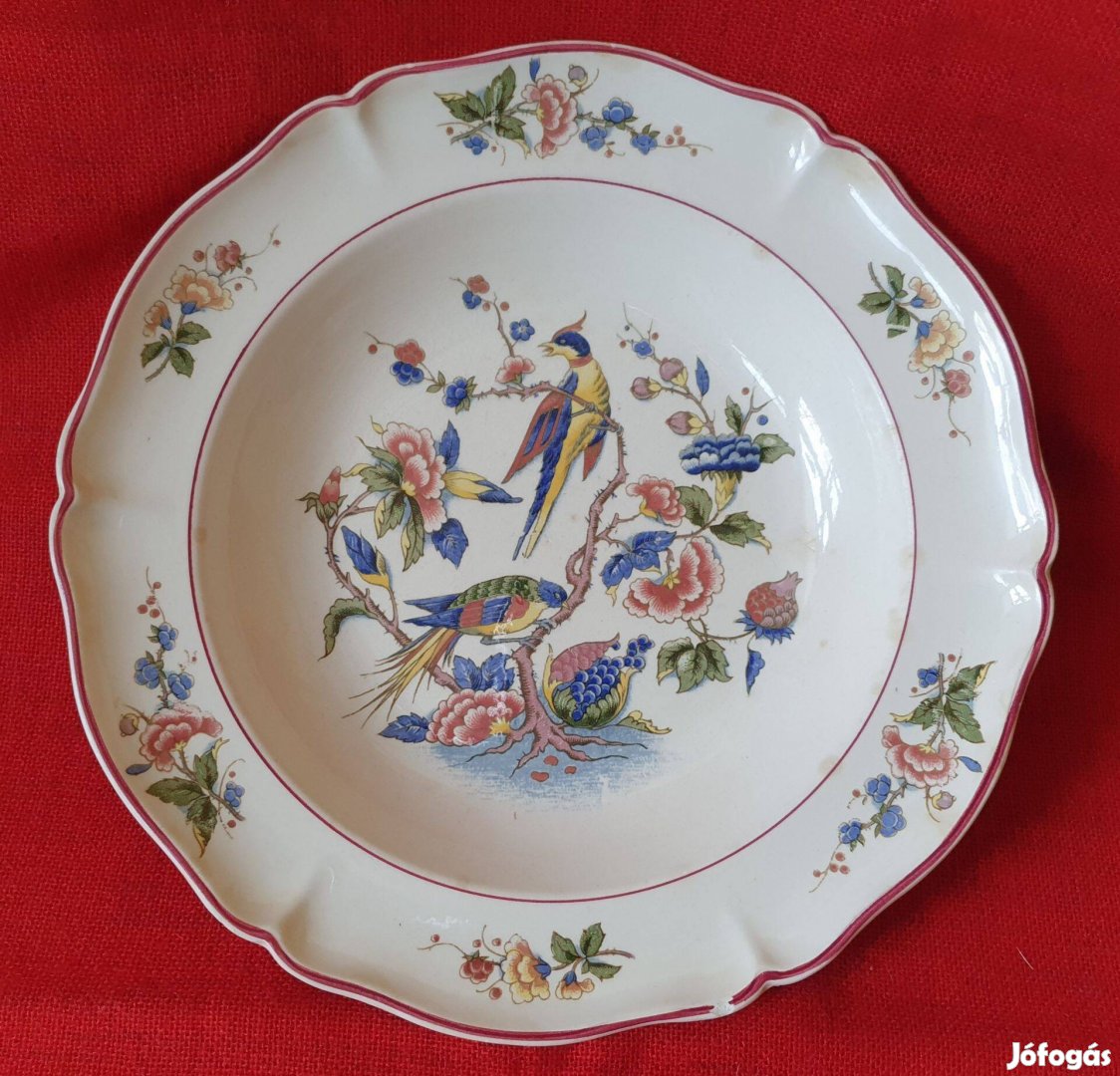 Régi Villeroy Boch Phoenix madaras porcelán tányér