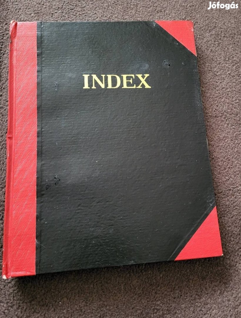 Régi "Index" keményfedeles füzet. 