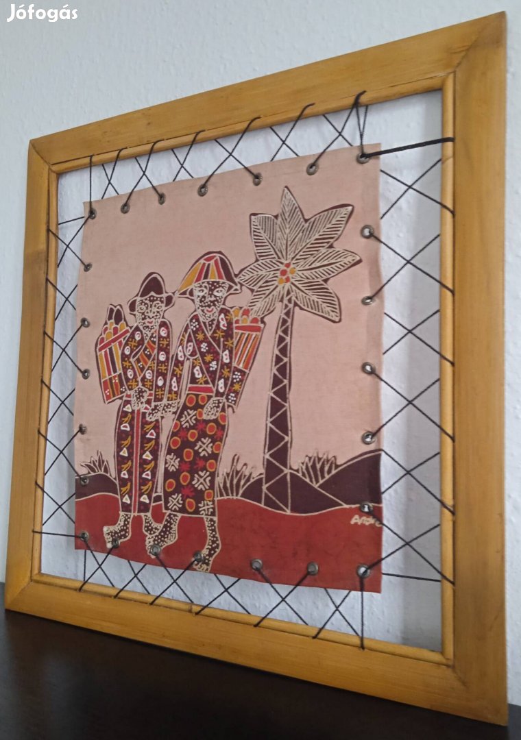 Régi, Indonéz batik (kézzel készített) falikép 