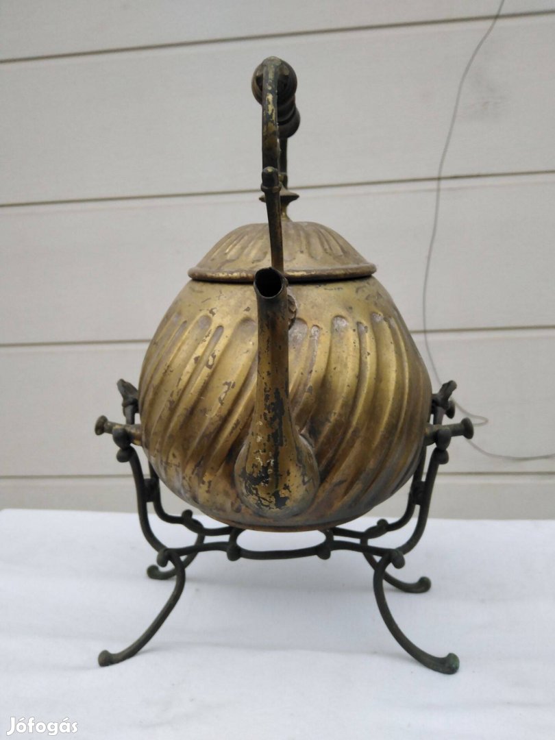 Régi, Patinás Réz Teafőző Szamovár Csodás Dekoráció!