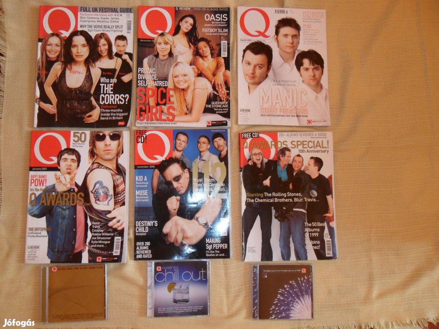 Régi ''Q magazine'' angol zenei magazinok CD-vel (1999-2001)