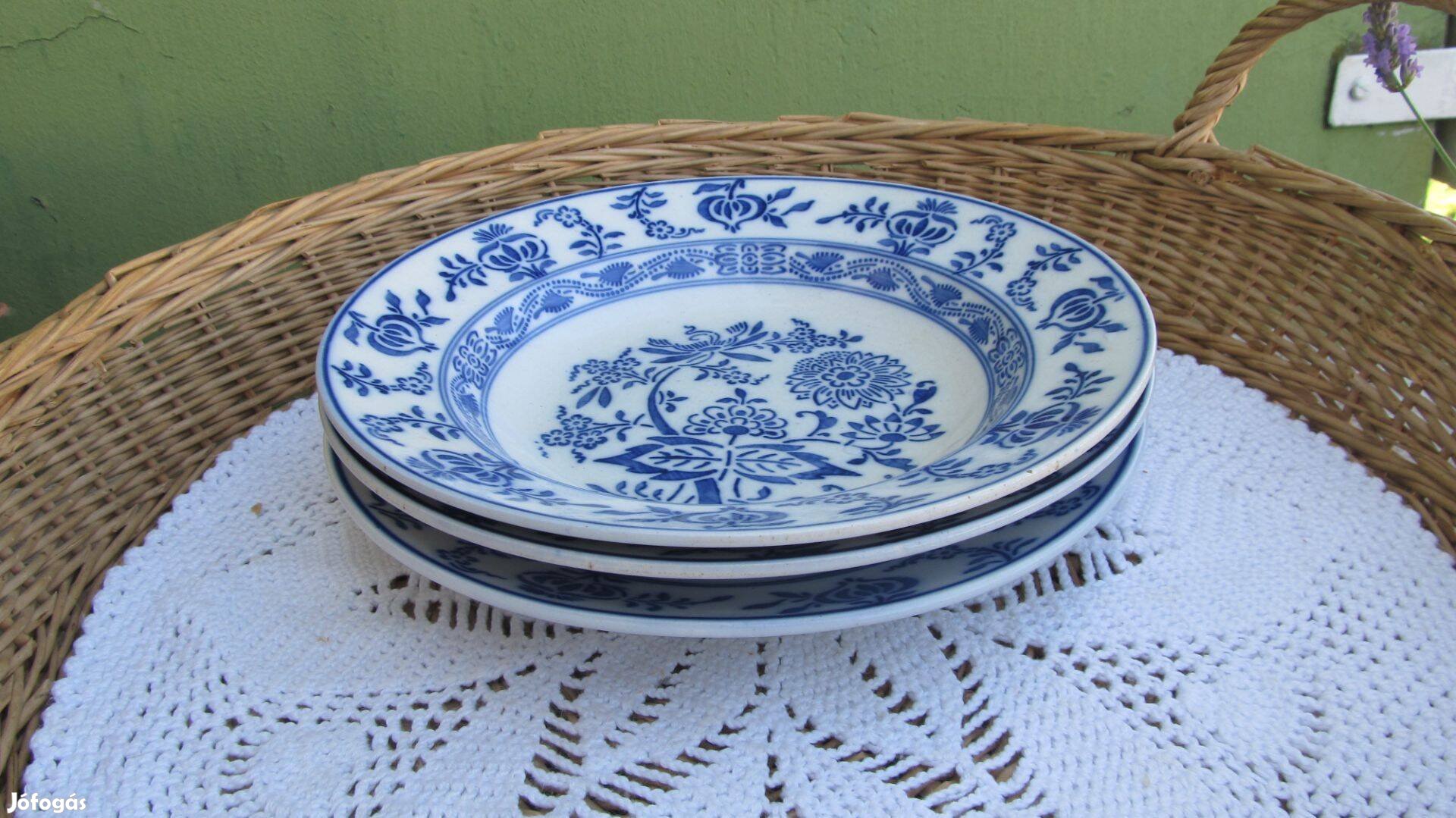 Régi, , Villeroy & Boch Dresden hagymamintás fajansz tányér 3 db