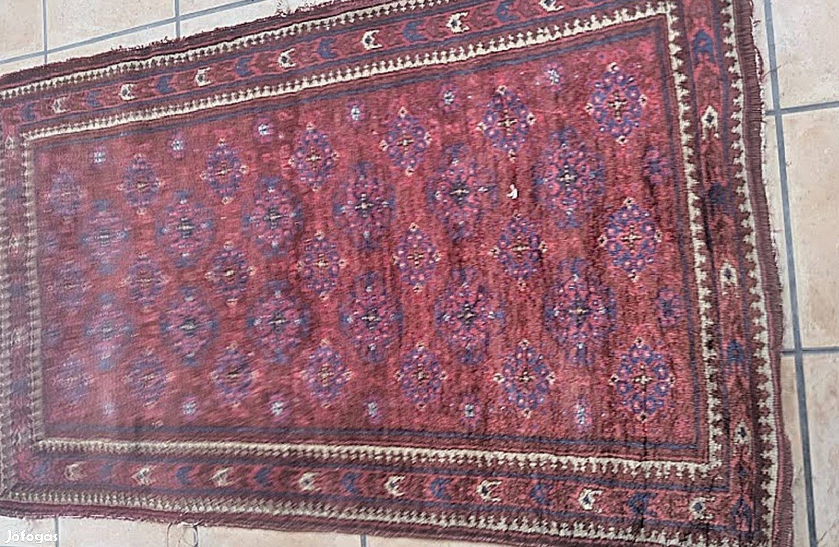 Régi , erdélyi kézi csomózású gyapjú szőnyeg , 100 x 150 cm