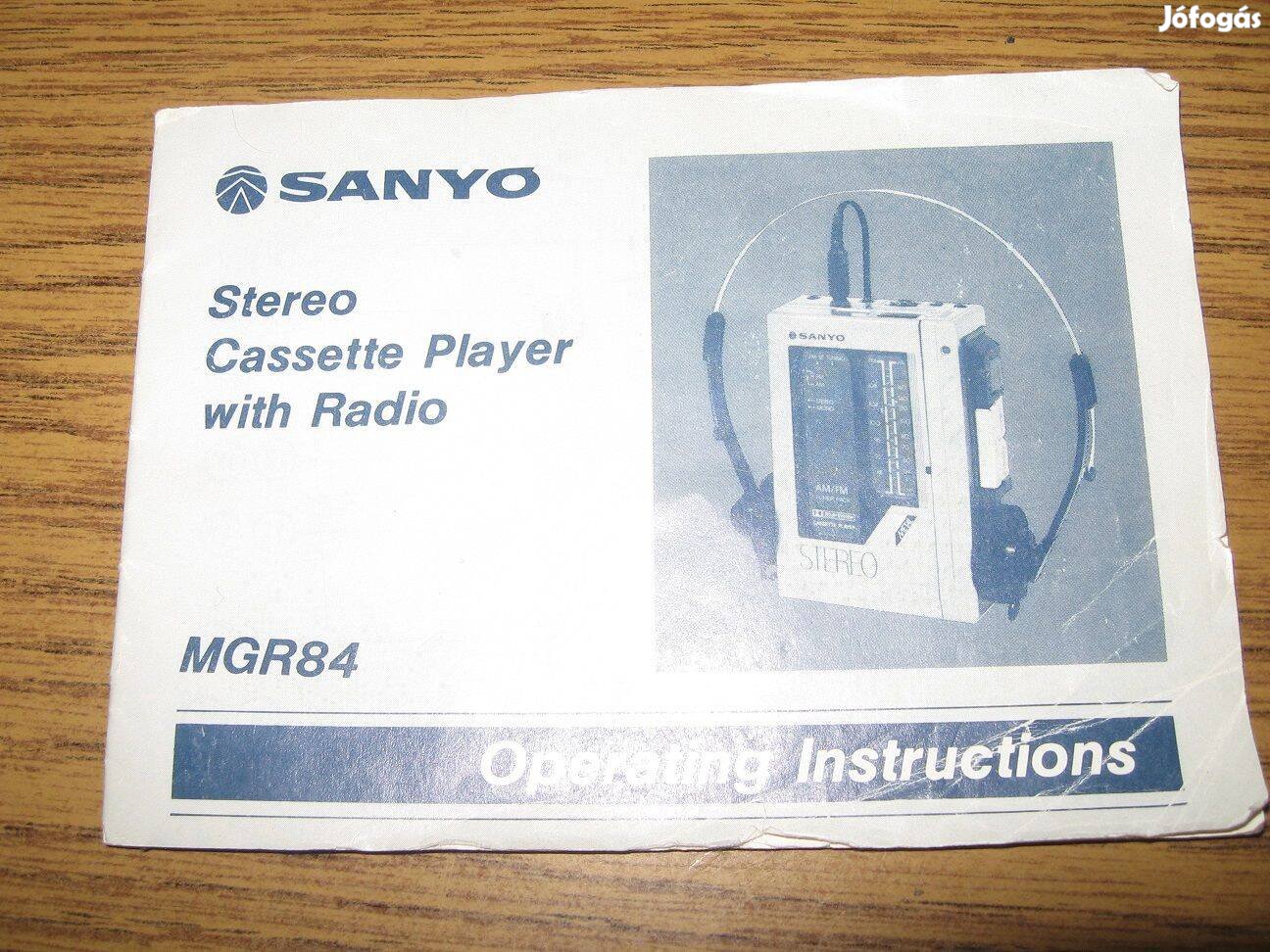 Régi , retró Sanyo Mgr 84 stereo rádió , kazetta használata