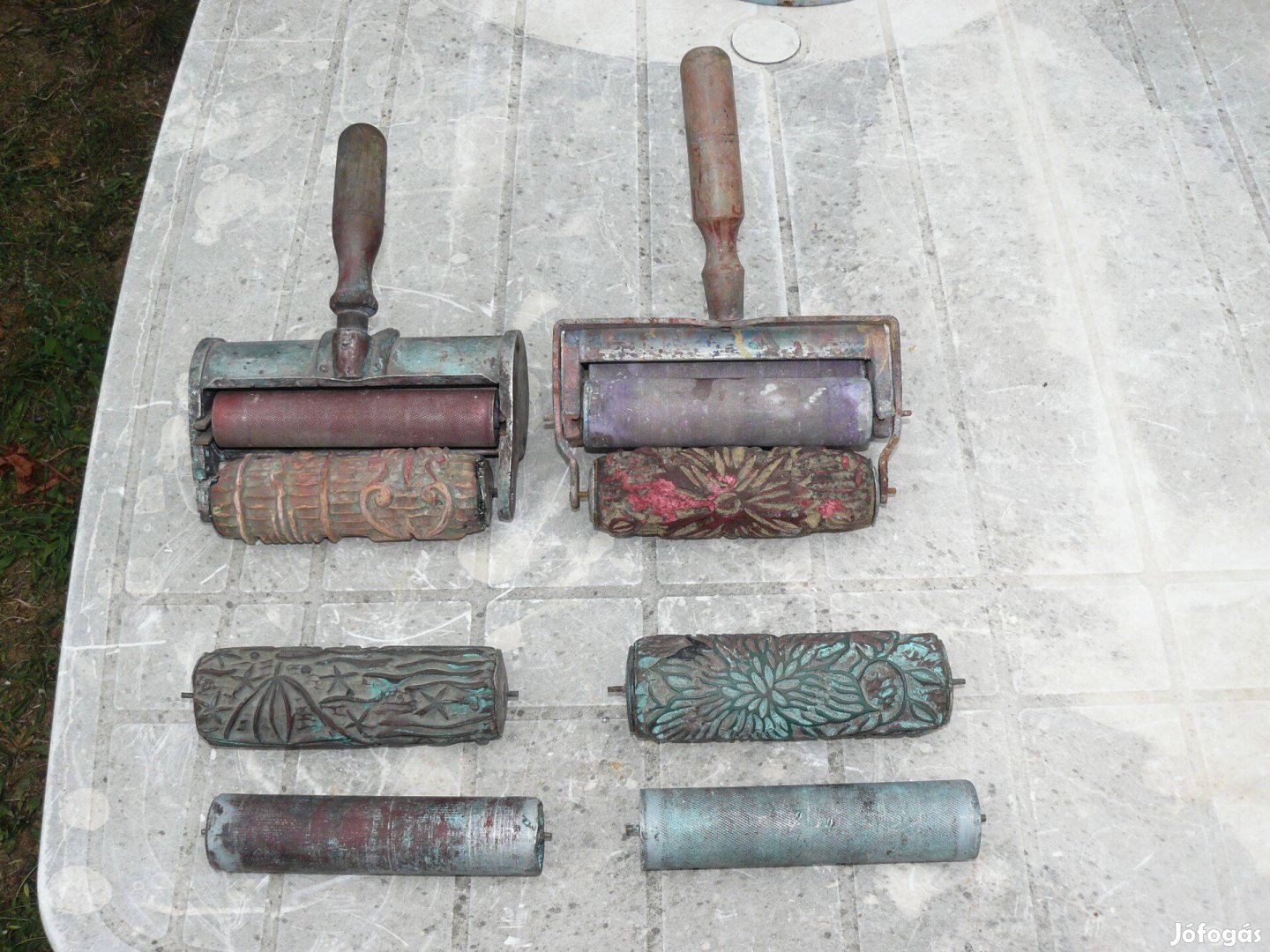 Régi , retró falminta festő henger készlet