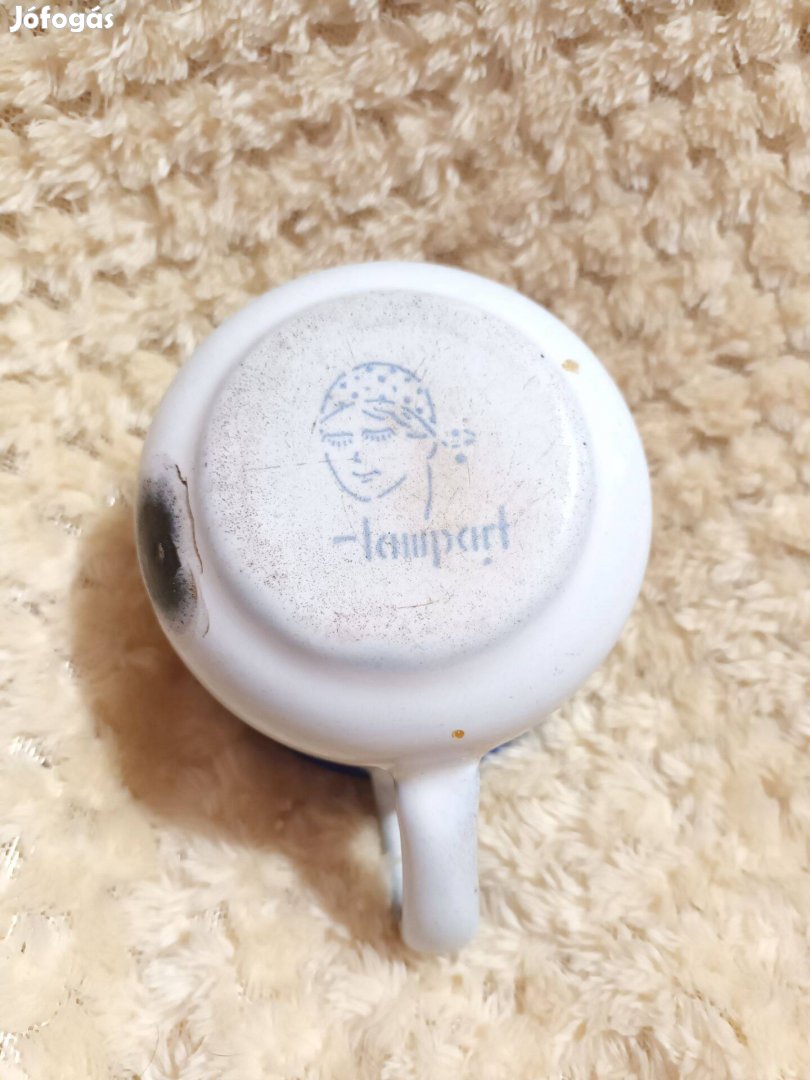Régi, nagyon ritka Lampart zománcozott csésze retro darab