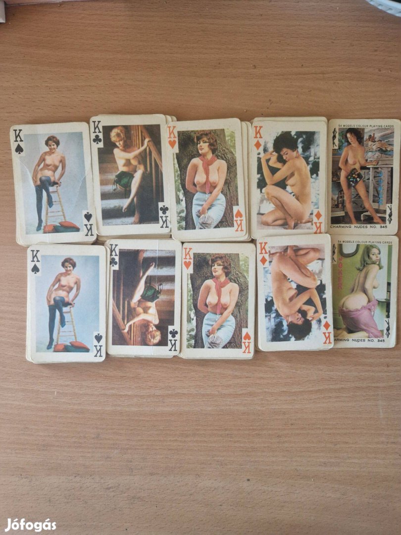 Régi, retro francia kártya, hiánytalanul, 1950-es évekből