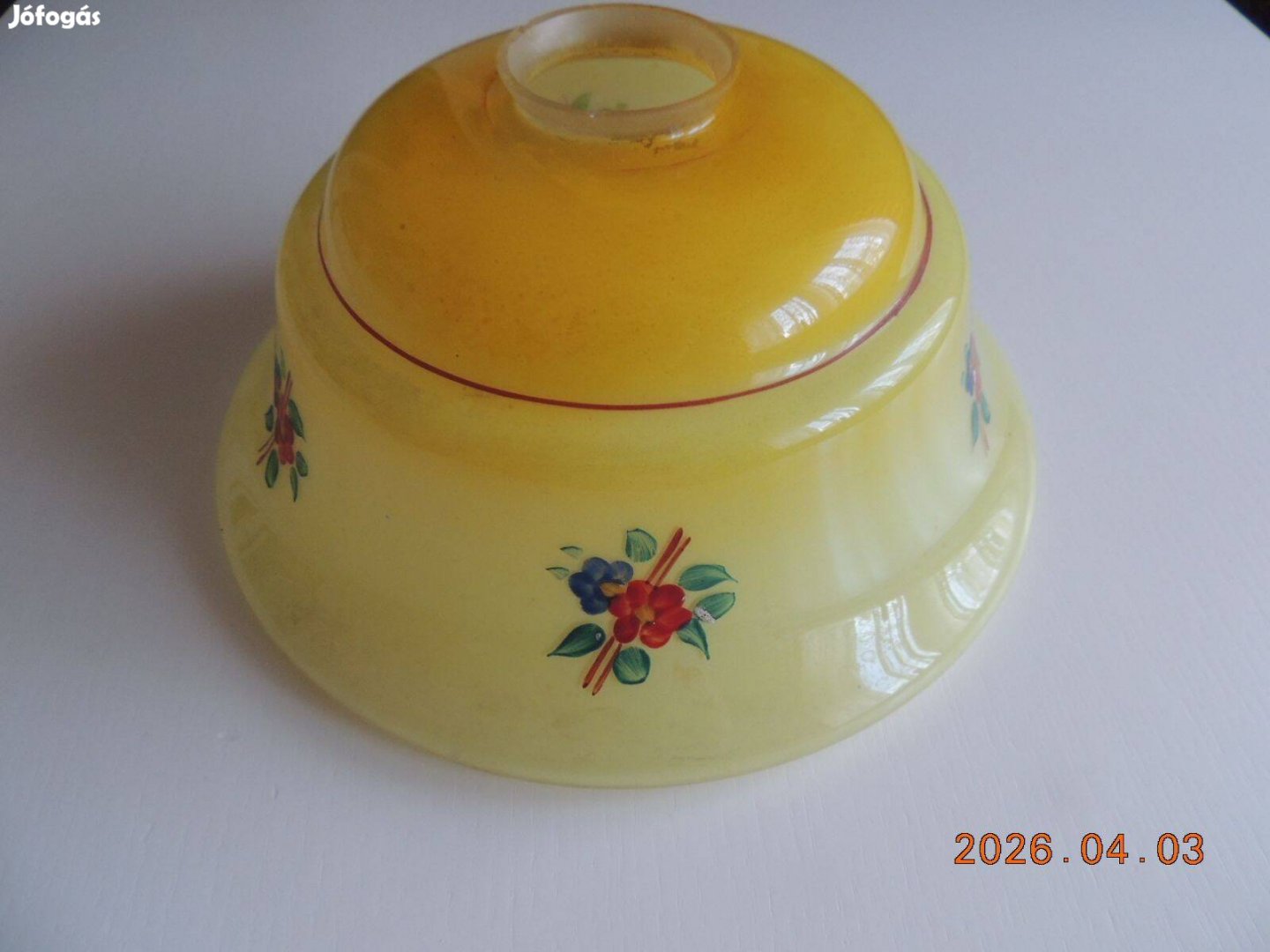 Régi, retró konyhai üveg lámpabúra