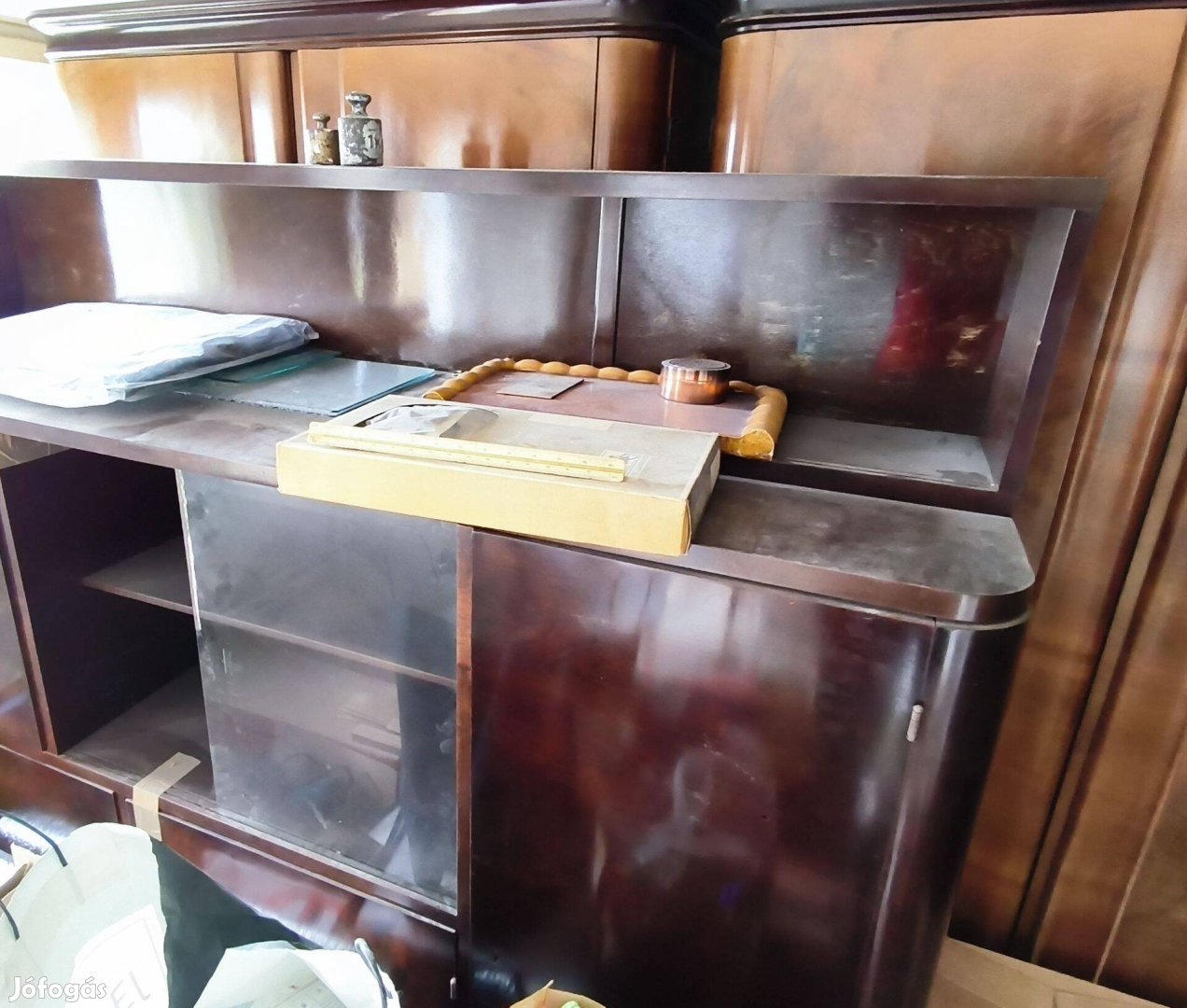 Régi, szép állapotú bútorok, Art Deco, felújítandó, dió