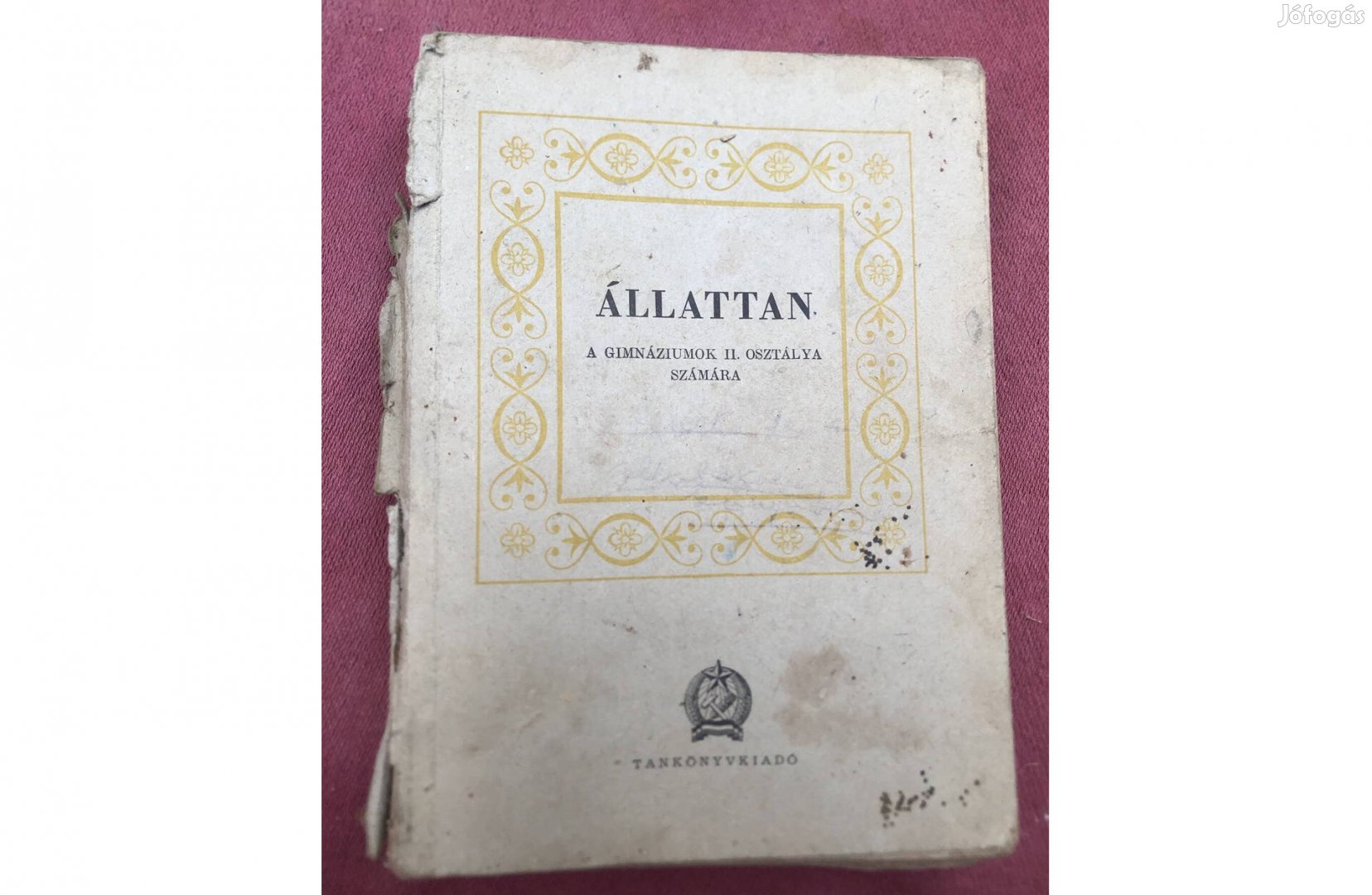 Régi állattan könyv 5000 Ft