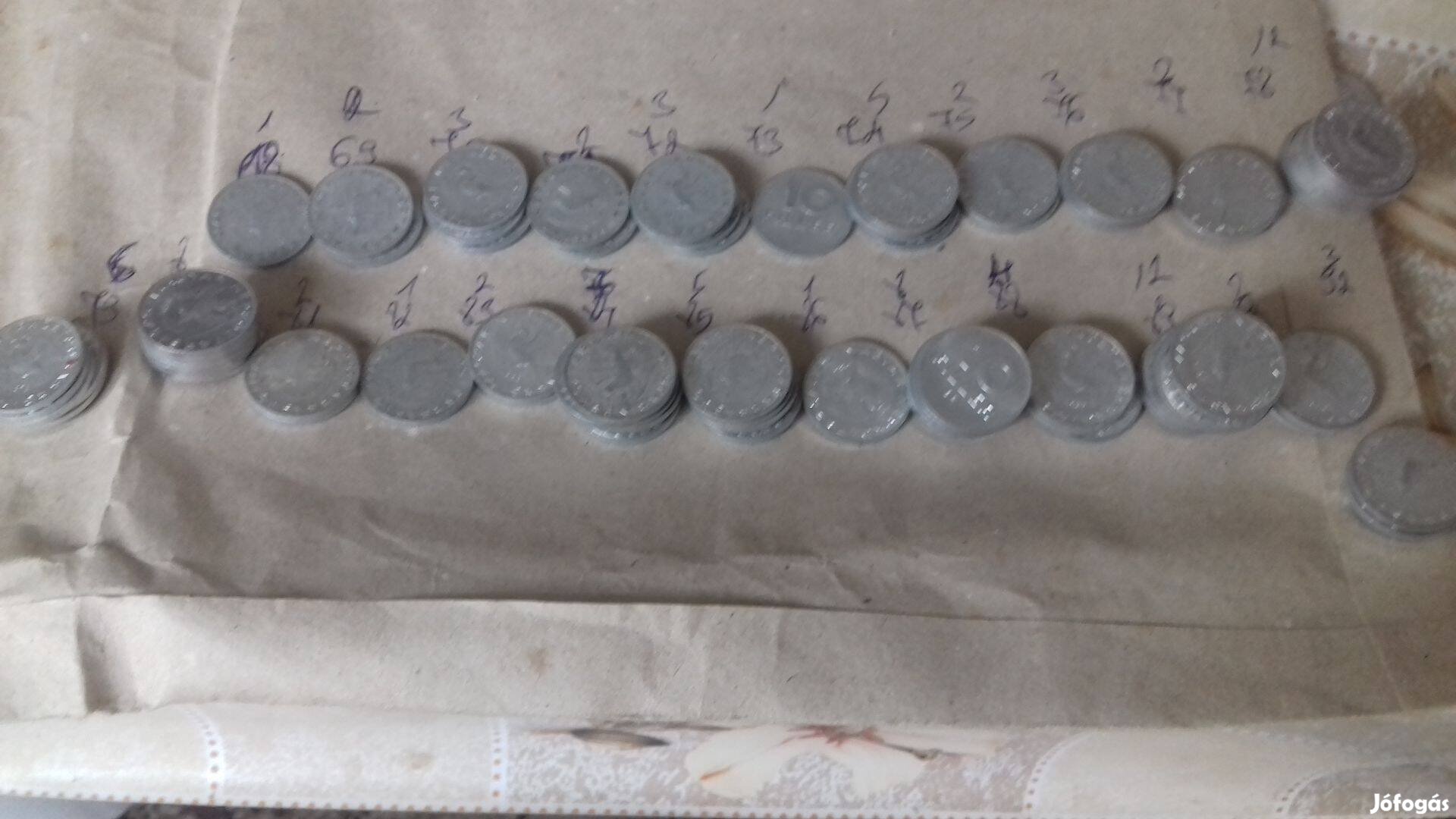 Régi alumínium 10 vagy 20 fillér 20dbcsomagba