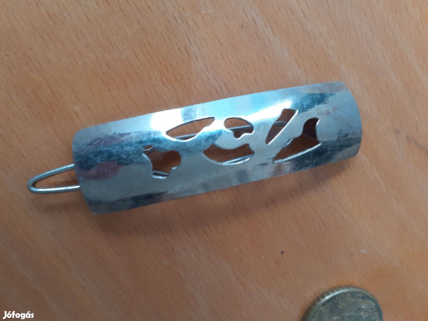Régi art deco stílusú fém nagyobb hajcsat