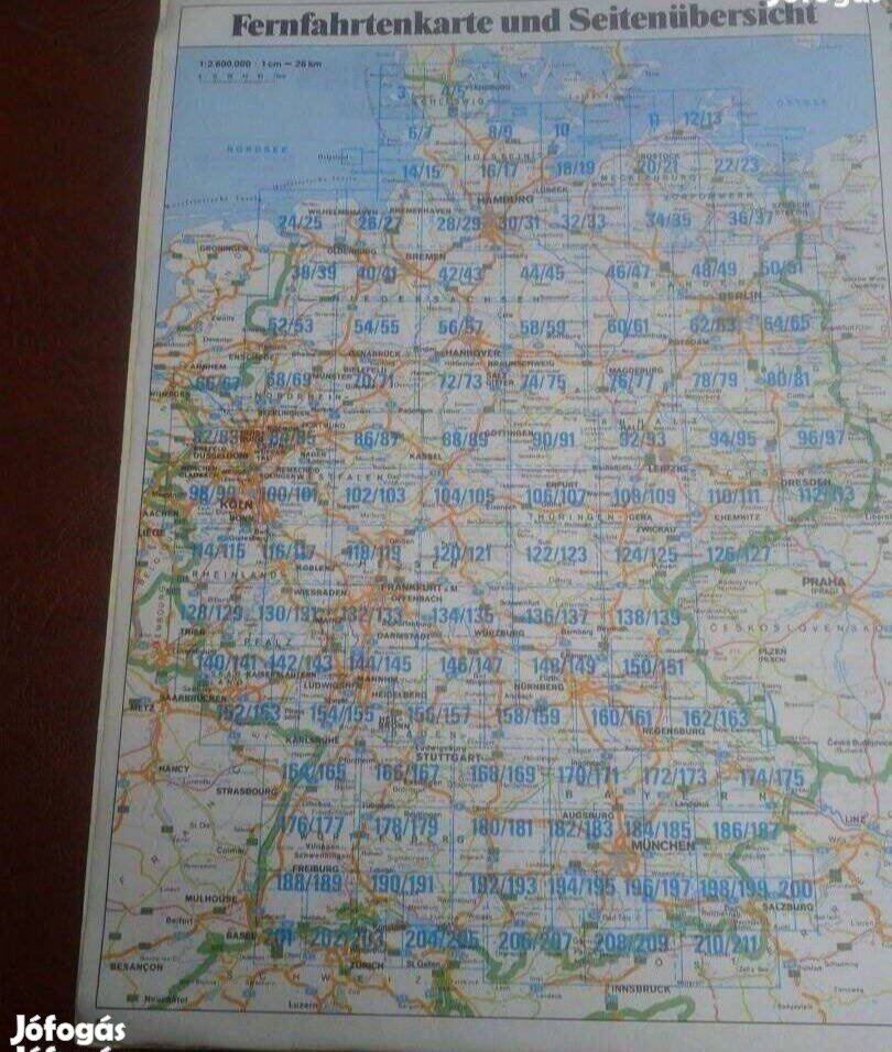 Régi autós atlasz Német 1992