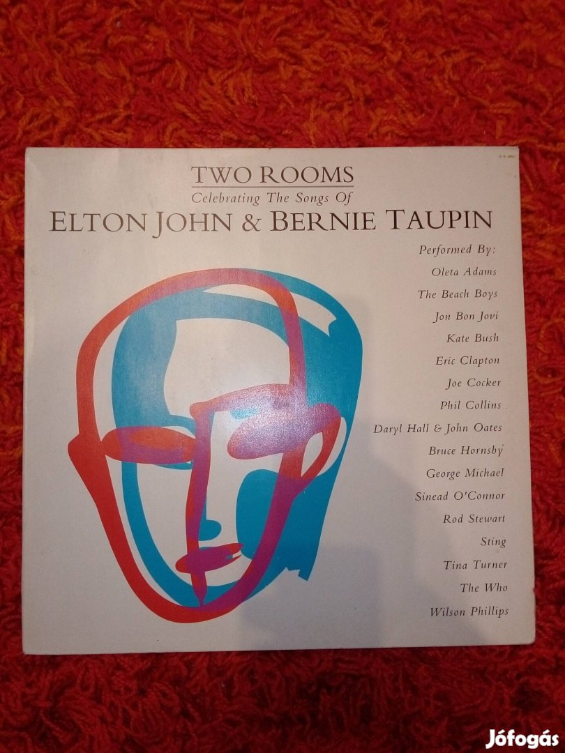 Régi bakelit lemez Elton John és Bernie Taupin